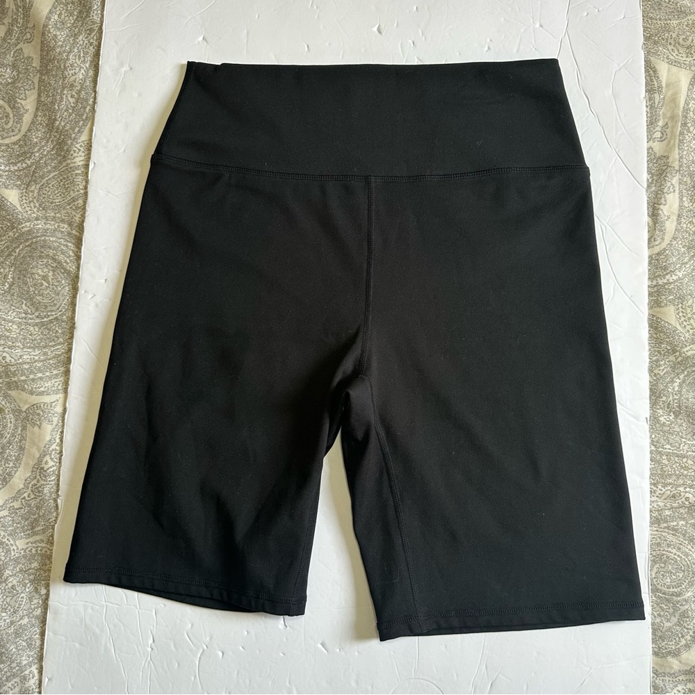 BYLT Women’s Black Premium Basics 9” High Waist Essential Biker Shorts- Medium - Picture 5 of 10